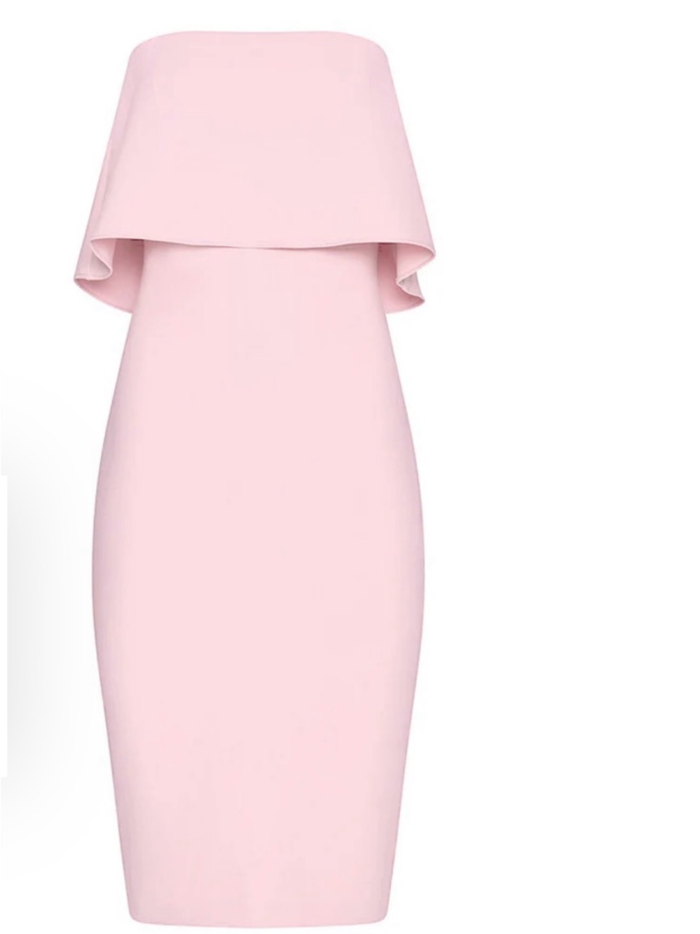NWT Likely Driggs strapless midi dress featuring a draped ruffle overlay 00